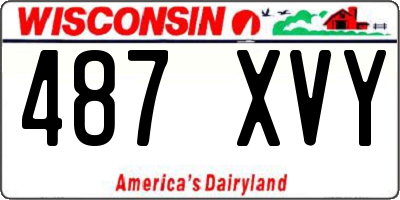 WI license plate 487XVY