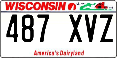WI license plate 487XVZ