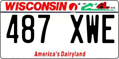 WI license plate 487XWE
