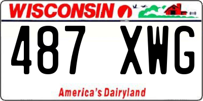 WI license plate 487XWG