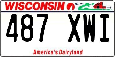 WI license plate 487XWI