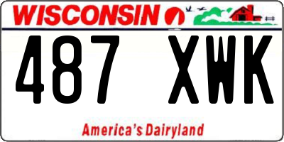 WI license plate 487XWK