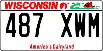 WI license plate 487XWM