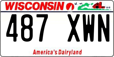 WI license plate 487XWN