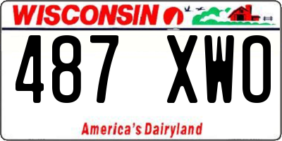 WI license plate 487XWO