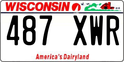 WI license plate 487XWR