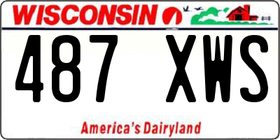 WI license plate 487XWS