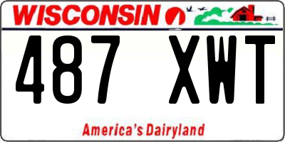 WI license plate 487XWT