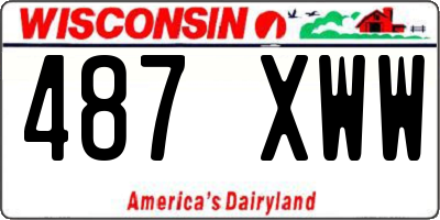 WI license plate 487XWW