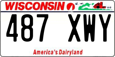 WI license plate 487XWY