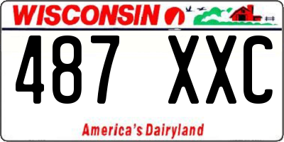 WI license plate 487XXC