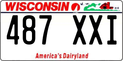 WI license plate 487XXI