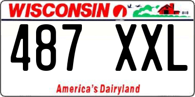 WI license plate 487XXL