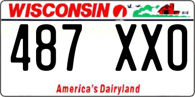 WI license plate 487XXO