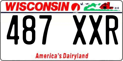 WI license plate 487XXR
