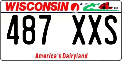 WI license plate 487XXS