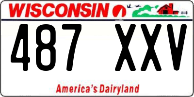 WI license plate 487XXV