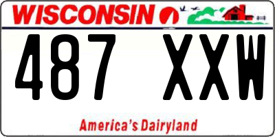 WI license plate 487XXW