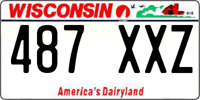 WI license plate 487XXZ