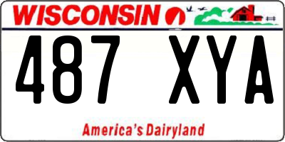 WI license plate 487XYA