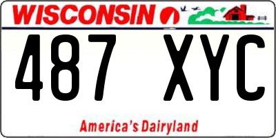 WI license plate 487XYC
