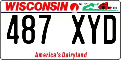 WI license plate 487XYD