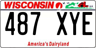 WI license plate 487XYE