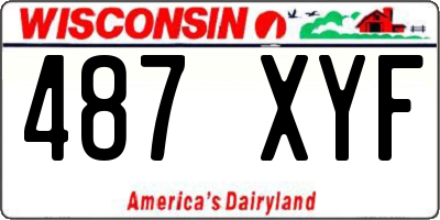 WI license plate 487XYF