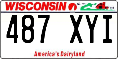 WI license plate 487XYI