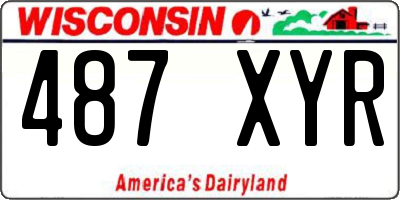 WI license plate 487XYR