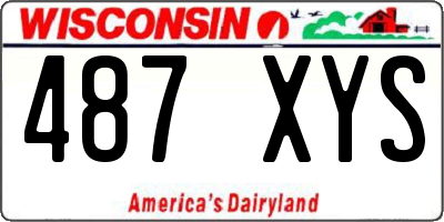 WI license plate 487XYS