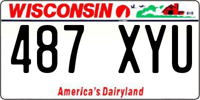 WI license plate 487XYU