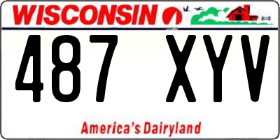 WI license plate 487XYV