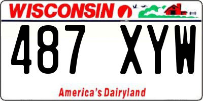 WI license plate 487XYW