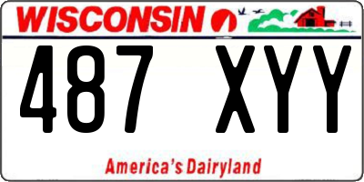 WI license plate 487XYY