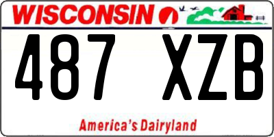 WI license plate 487XZB