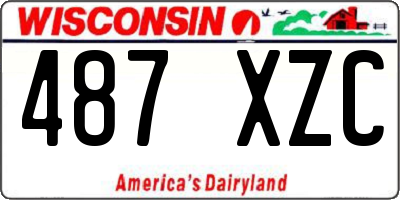 WI license plate 487XZC