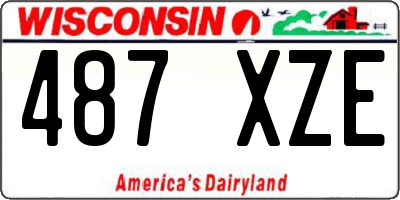 WI license plate 487XZE