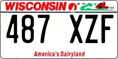 WI license plate 487XZF