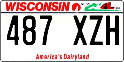 WI license plate 487XZH