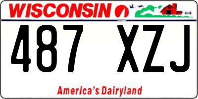WI license plate 487XZJ