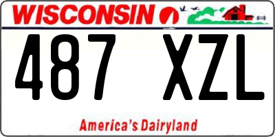 WI license plate 487XZL
