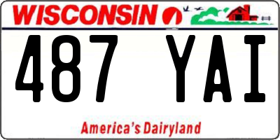 WI license plate 487YAI