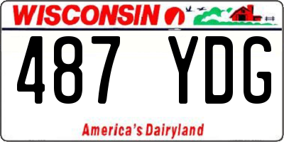 WI license plate 487YDG