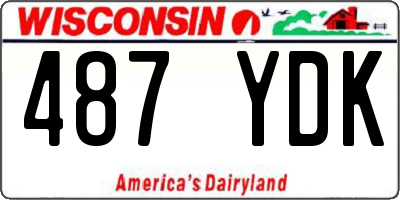 WI license plate 487YDK