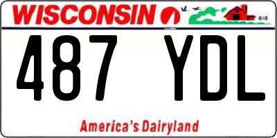 WI license plate 487YDL