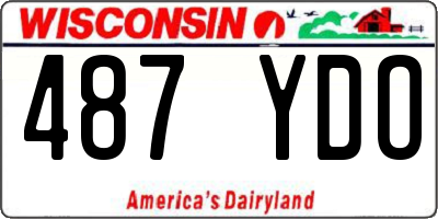 WI license plate 487YDO