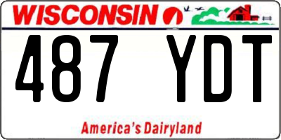 WI license plate 487YDT