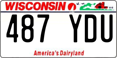 WI license plate 487YDU