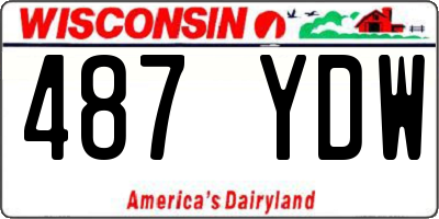 WI license plate 487YDW